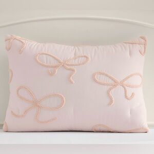 Pottery Barn Teen Dancing Bows Standard Sham in Blush